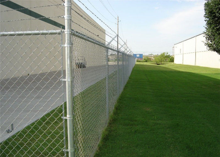 6ft Tall Galvanized Commercial Plain Or Barb Wire Top Fence From Factory Supply