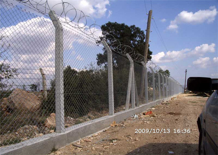 Galvanized Green Powder Coated Metal Weave Diamond Chain Link Fence