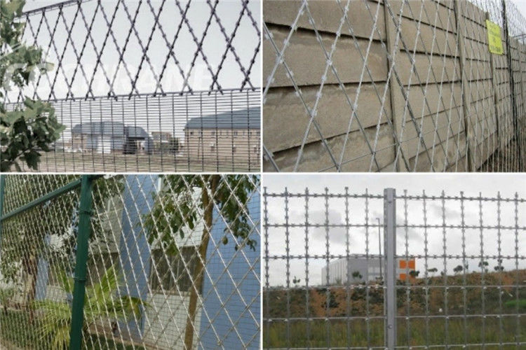 Cheaper Price Galvanized / Power Coated Rustproof Razor Wire Fencing For Prison School