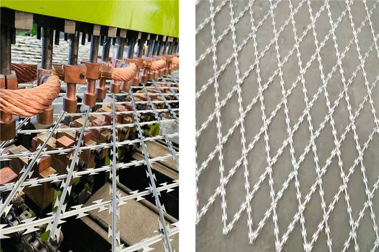 Welded Razor Mesh Protective Fence 75X150mm For Prison Or Welded Razor Mesh Gives A Premium Protective F